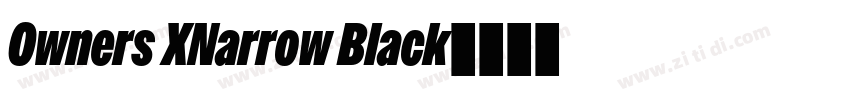 Owners XNarrow Black字体转换 Owners XNarrow Black字体转换
